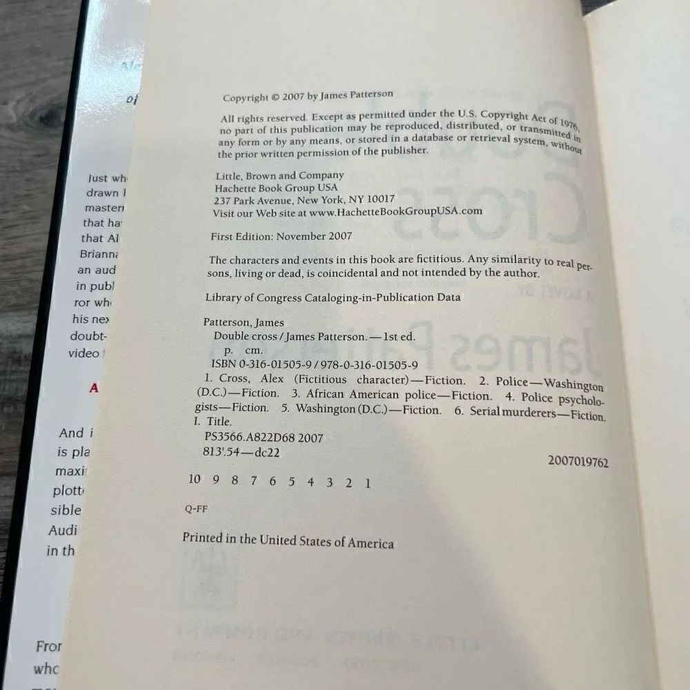 Double Cross by James Patterson Hardback - Picture 5 of 6